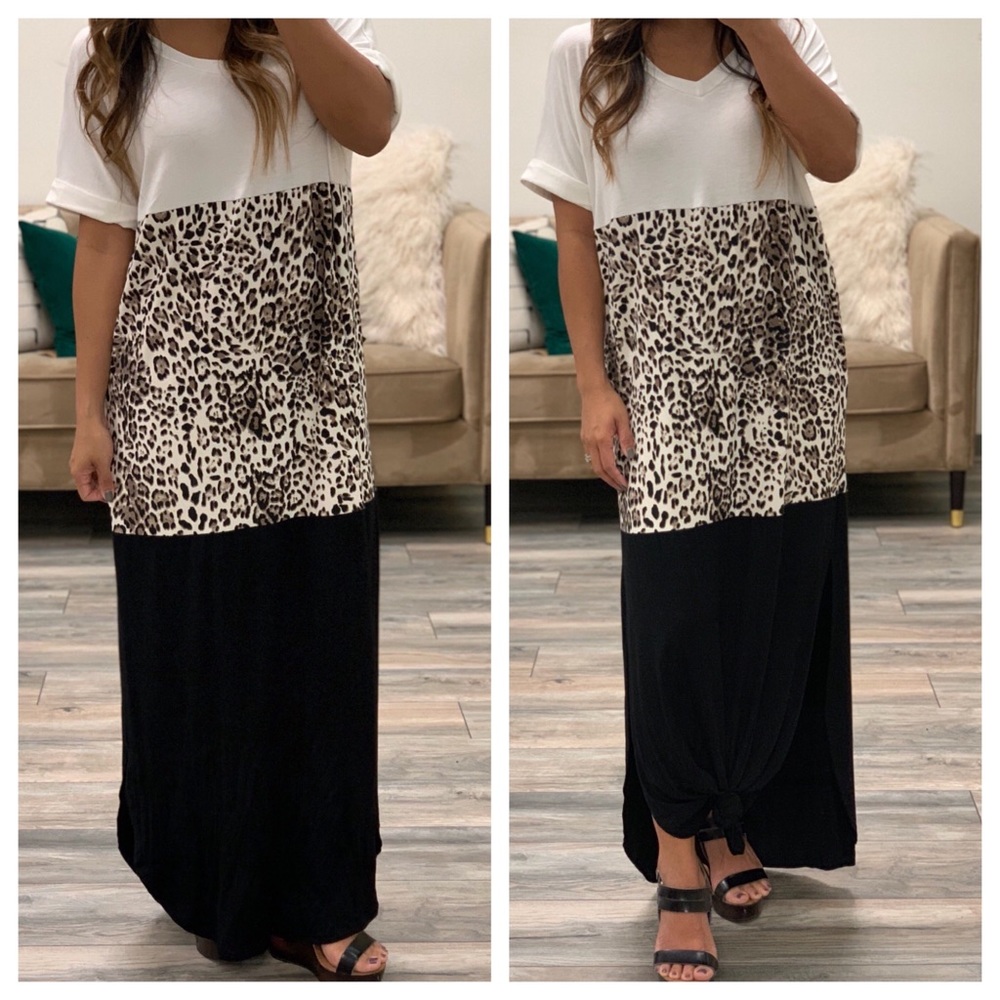 😍 BNWT leopard color block Maxi 🖤